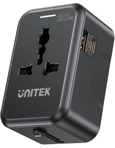 Unitek Ładowarka podróżna EU/US/UK/AUS PD 20W