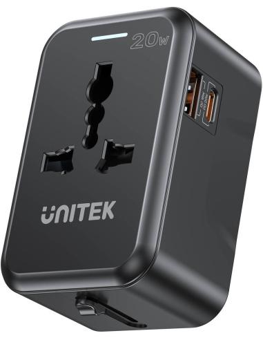 Unitek Ładowarka podróżna EU/US/UK/AUS PD 20W