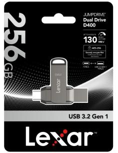 Pendrive Lexar Dual Drive D400 256GB USB-C/A 3.1 130MB/s