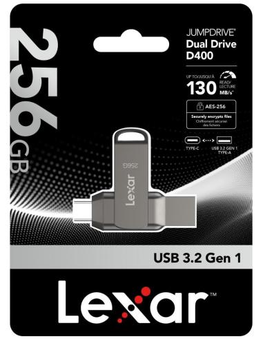 Pendrive Lexar Dual Drive D400 256GB USB-C/A 3.1 130MB/s