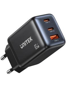 Ładowarka sieciowa Unitek GaN 65W, 2xUSB-C, USB-A, PD 3.0, czarna