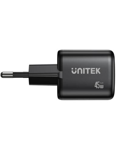 Ładowarka sieciowa Unitek GaN 45W, 2xUSB-C, PD 3.0, QC, czarna