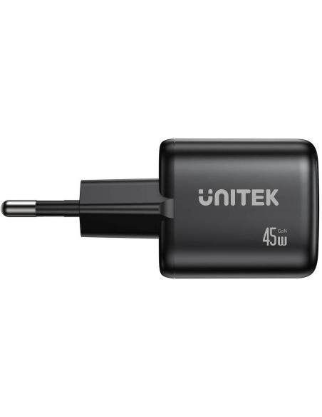 Ładowarka sieciowa Unitek GaN 45W, 2xUSB-C, PD 3.0, QC, czarna