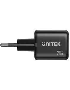 Ładowarka sieciowa Unitek GaN 20W, USB-C, USB-A, PD 3.0, czarna 2