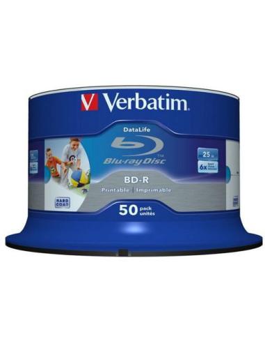 Płyty Blu-Ray Verbatim BD-R SL Printable 25GB Cake (50szt.)