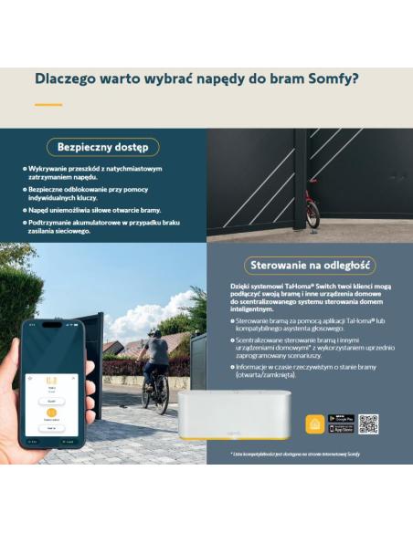 Zestaw Somfy Ixengo L 3S+ IO Comfort Pack do 8m bram dwuskrzydłowych