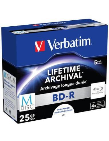 Płyty Blu-Ray Verbatim BD-R SL Printable 25GB (5szt.)