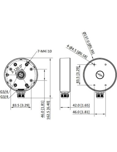 Adapter Hikvision DS-1280ZJ-PT6-Y(BLACK)(O-STD)