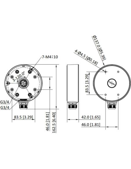 Adapter Hikvision DS-1280ZJ-PT6-Y(BLACK)(O-STD)
