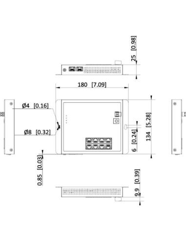 Switch Hikvision DS-3T1510P-SI-FLT(O-STD)/No Power unit