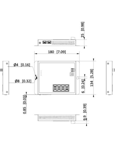 Switch Hikvision DS-3T1510P-SI-FLT(O-STD)/No Power unit