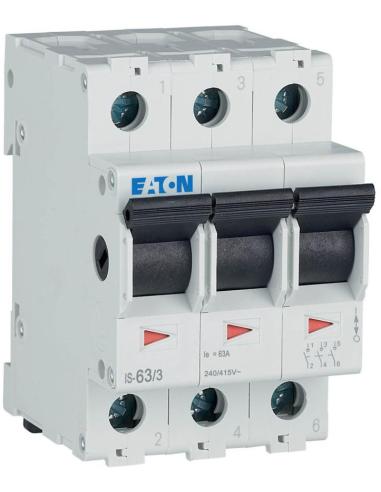 EATON ROZŁĄCZNIK IZOLACYJNY MODUŁOWY 63A 3Z 3P 3M 415V AC IS- 63/3