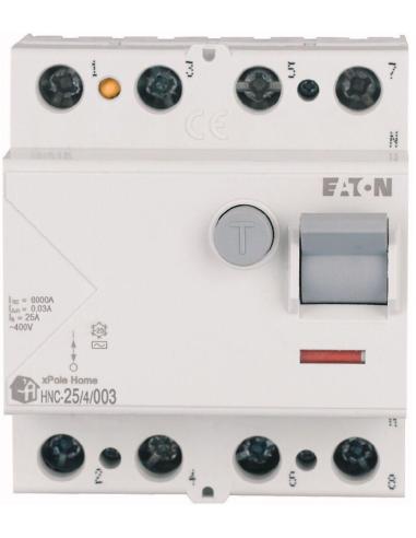 EATON WYŁĄCZNIK RÓŻNICOWOPRĄDOWY 25A 4P 4M 30MA AC 6KA