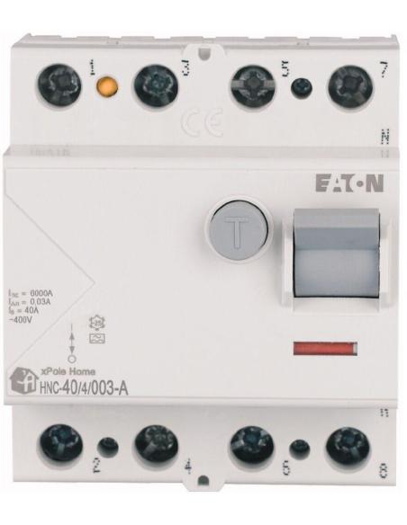 EATON WYŁĄCZNIK RÓŻNICOWOPRĄDOWY 40A 4P 4M 30MA A 6KA