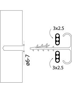 Uchwyt szybkiego montażu - płaski USMP-3 BIS Elektro-Plast Opatówek 100szt 16.5 2