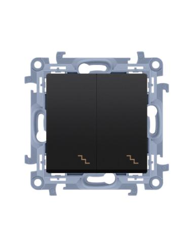 KONTAKT SIMON 10 MODUŁ CZARNY MAT ŁĄCZNIK UNIWERSALNY 2X ZACISKI ŚRUBOWE 10AX 250V