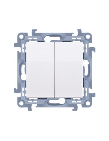 KONTAKT SIMON 10 MODUŁ BIAŁY PRZYCISK 2X 2Z ZACISKI ŚRUBOWE 10AX 250V