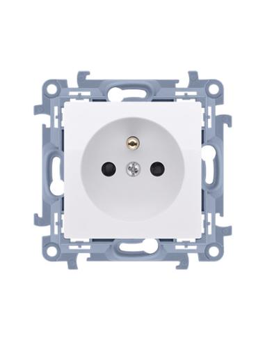 KONTAKT SIMON 10 MODUŁ BIAŁY GNIAZDO 1X Z/U Z PRZESŁONAMI SZYBKOZŁĄCZA 16A 250V