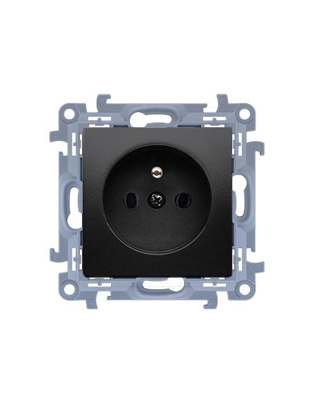KONTAKT SIMON 10 MODUŁ CZARNY MAT GNIAZDO 1X Z/U SZYBKOZŁĄCZA 16A 250V