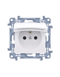 KONTAKT SIMON 10 MODUŁ BIAŁY GNIAZDO 1X Z/U Z PRZESŁONAMI Z KLAPKĄ IP44 ZACISKI ŚRUBOWE 16A 250V