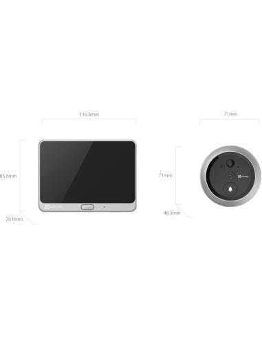 Wizjer do drzwi Ezviz CP4 2MP Wi-Fi srebrny