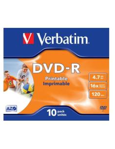 Płyty DVD-R Verbatim AZO Printable jewel box (10szt)