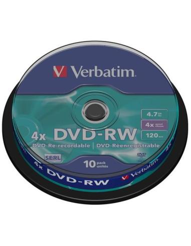 Płyty DVD-RW Verbatim SERL spindle (10szt)