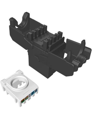 Moduł Keystone beznarzędziowy samozaciskowy SOLARIX Cat.6 UTP RJ45 RAL czarny