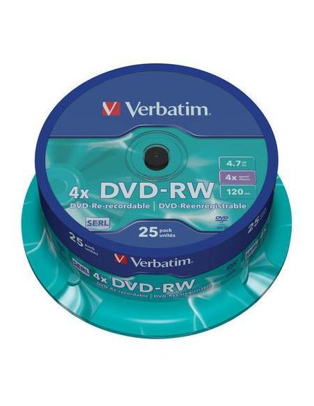 Płyty DVD-RW Verbatim SERL spindle (25szt.)