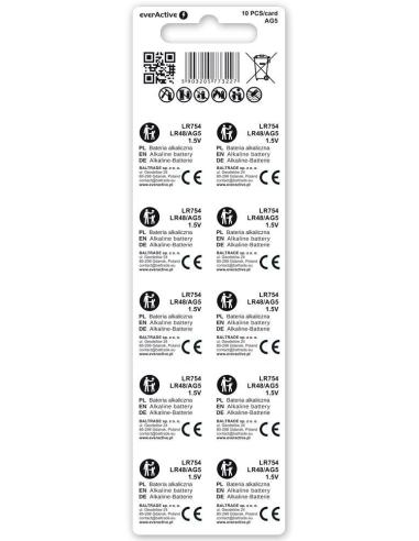 Bateria AG5 / G5 / LR48 / LR754 everActive 1,5V (blister 10 szt.)