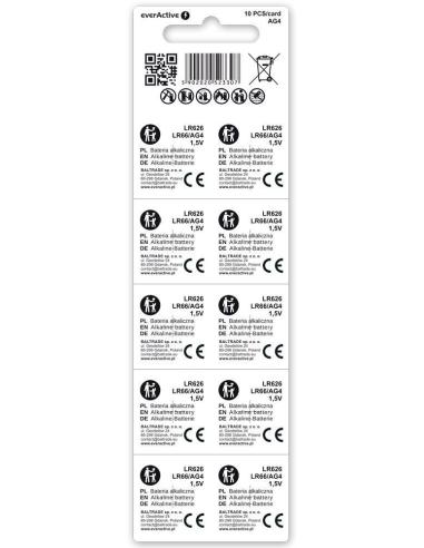 Bateria AG4 / G4 / LR66 / LR626 everActive 1,5V (blister 10 szt.)