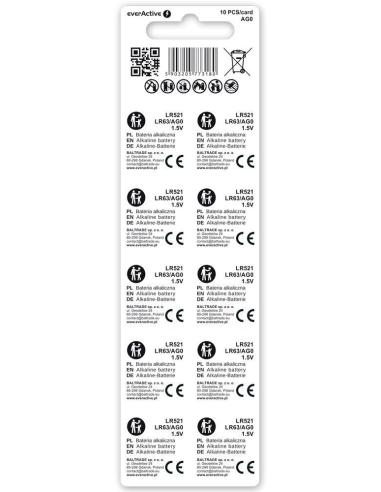 Bateria AG0 / G0 / LR63 / LR521 everActive 1,5V (blister 10 szt.)