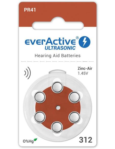 Bateria do aparatu słuchowego everActive ULTRASONIC 312 / PR41 (blister 6 szt.)