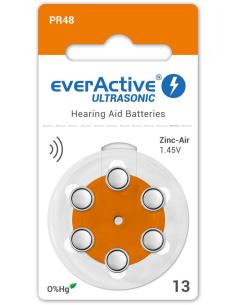 Bateria do aparatu słuchowego everActive ULTRASONIC 13 / PR48 (blister 6 szt.)