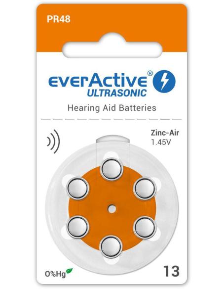Bateria do aparatu słuchowego everActive ULTRASONIC 13 / PR48 (blister 6 szt.)