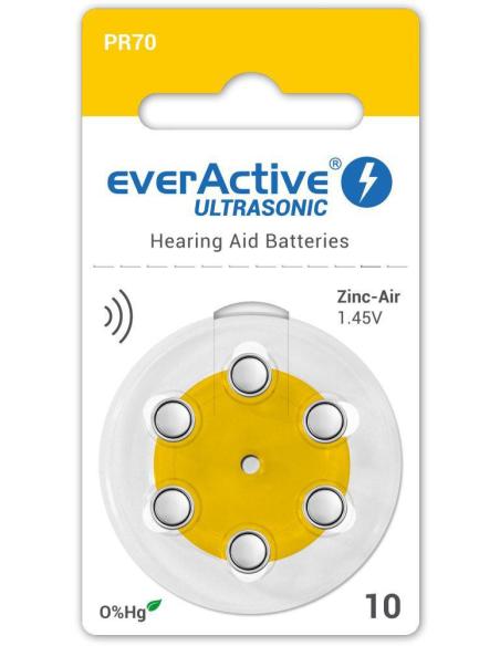 Bateria do aparatu słuchowego everActive ULTRASONIC 10 / PR70 (blister 6 szt.)