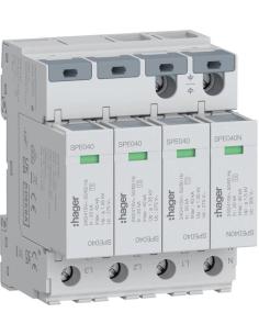 SPD Ogranicznik przepięć T2 4P 3+1 sieć TN-S/TT In 20kA Up≤1,35kV SPE440 Hager