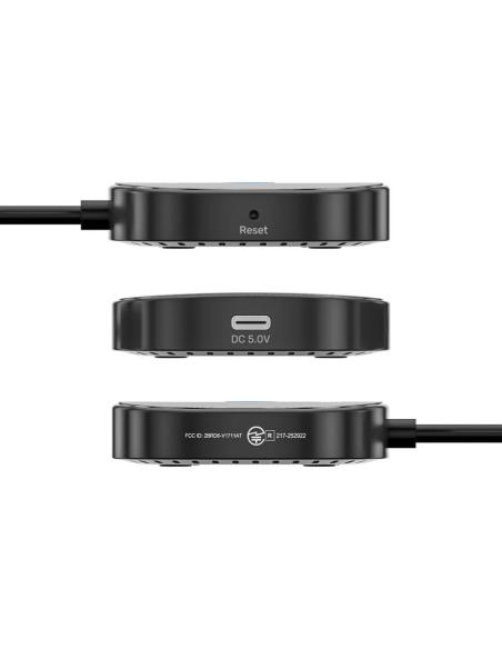 Unitek Bezprzewodowy transmiter HDMI 1080p, 1 nadajnik + 2 odbiorniki, czarny