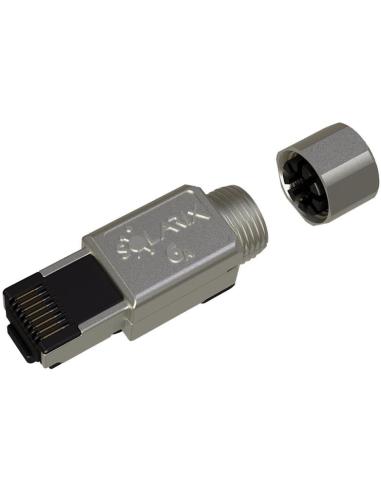 WTYK MODULARNY KONEKTOR PRZEMYSŁOWY SAMOZACISKOWY SOLARIX RJ45 CAT.6A STP NEW 1szt