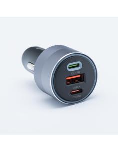 ŁADOWARKA SAMOCHODOWA Forcell F-Energy 65 W 2x USB-C 1x USB-A PD 3.0 QC 4.0 SZARA 2