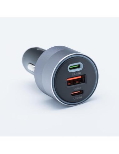 ŁADOWARKA SAMOCHODOWA Forcell F-Energy 65 W 2x USB-C 1x USB-A PD 3.0 QC 4.0 SZARA