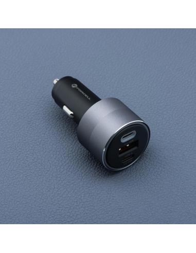ŁADOWARKA SAMOCHODOWA Forcell F-Energy 65 W 2x USB-C 1x USB-A PD 3.0 QC 4.0 SZARA