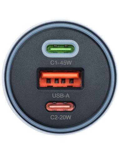 ŁADOWARKA SAMOCHODOWA Forcell F-Energy 65 W 2x USB-C 1x USB-A PD 3.0 QC 4.0 SZARA