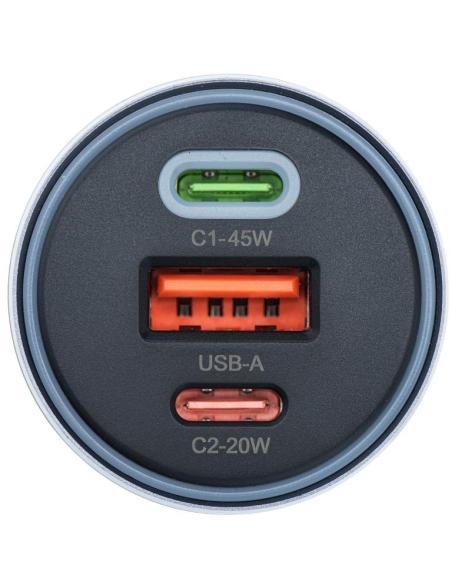 ŁADOWARKA SAMOCHODOWA Forcell F-Energy 65 W 2x USB-C 1x USB-A PD 3.0 QC 4.0 SZARA