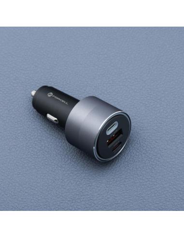ŁADOWARKA SAMOCHODOWA Forcell F-Energy Alu 85 W 2x USB-C 1x USB-A PD 3.0 QC 4.0 SZARA