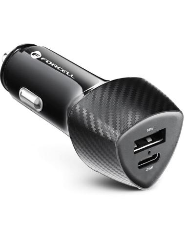 ŁADOWARKA SAMOCHODOWA Forcell Carbon CC50-1A1C 38 W 1x USB-C 1x USB-A PD 3.0 QC 3.0 CZARNA