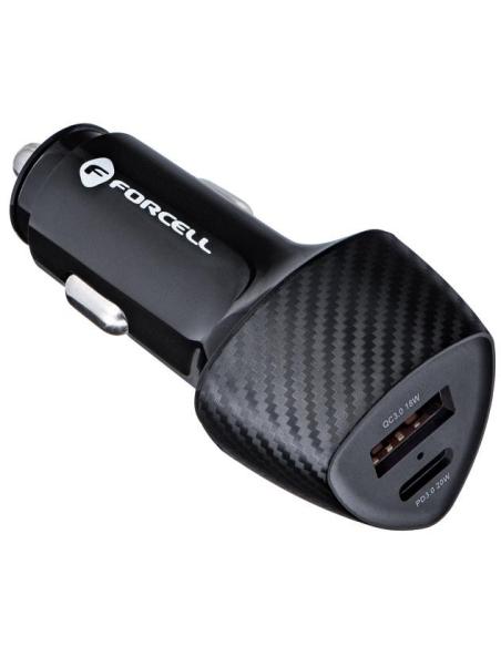 ŁADOWARKA SAMOCHODOWA Forcell Carbon CC50-1A1C 38 W 1x USB-C 1x USB-A PD 3.0 QC 3.0 CZARNA