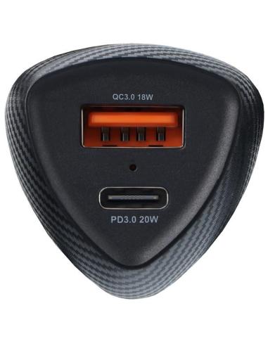 ŁADOWARKA SAMOCHODOWA Forcell Carbon CC50-1A1C 38 W 1x USB-C 1x USB-A PD 3.0 QC 3.0 CZARNA