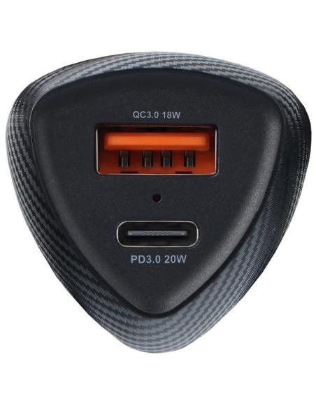ŁADOWARKA SAMOCHODOWA Forcell Carbon CC50-1A1C 38 W 1x USB-C 1x USB-A PD 3.0 QC 3.0 CZARNA