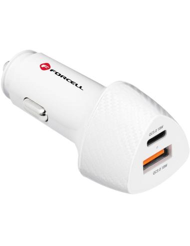 ŁADOWARKA SAMOCHODOWA Forcell Carbon CC50-1A1C 38 W 1x USB-C 1x USB-A PD 3.0 QC 3.0 BIAŁA